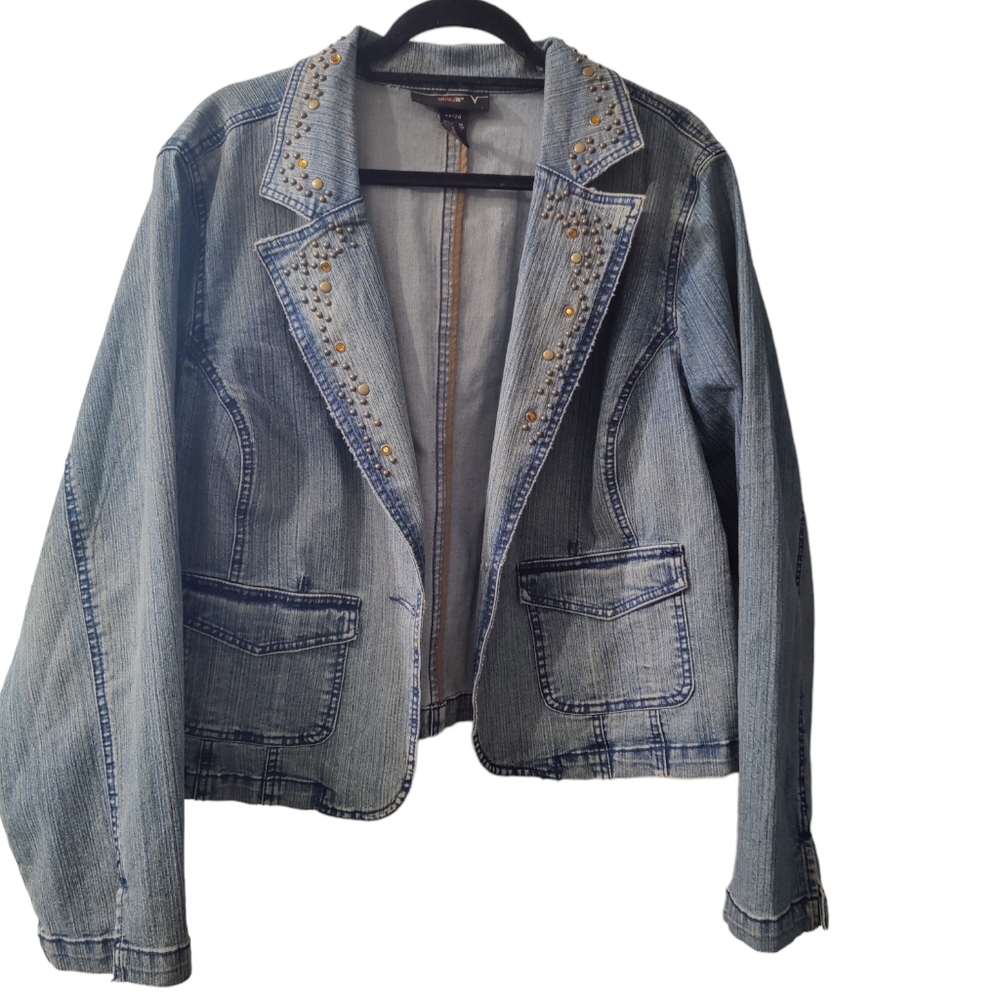 Venezia Blue Denim Jeans Jacket Plus Size 22/24